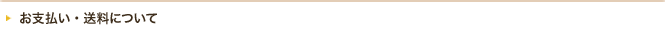 お支払い・送料について
